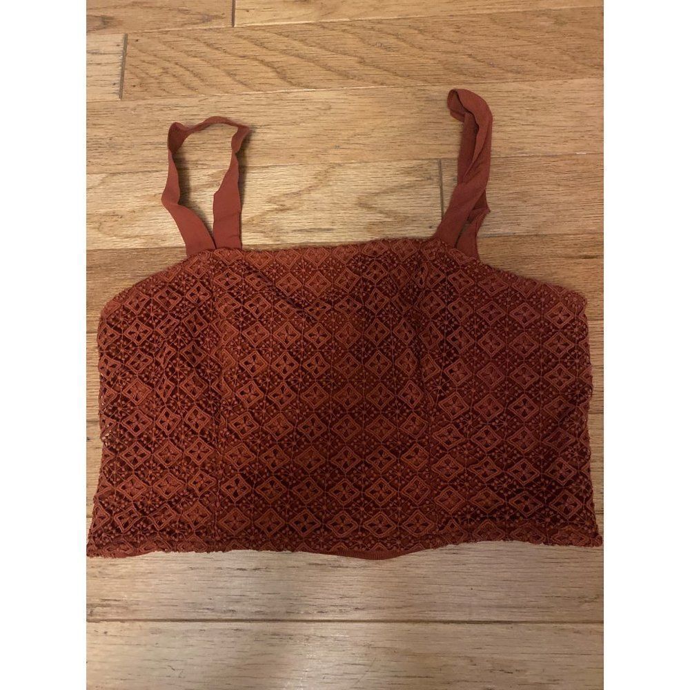 Love to be Spoiled women's rust short cropped casual tank top size XL